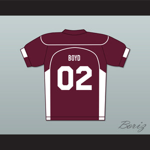 Vernon Boyd 02 Beacon Hills Cyclones Lacrosse Jersey Teen Wolf Maroon