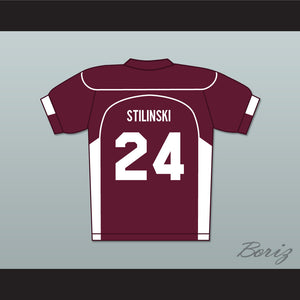 Stiles Stilinski 24 Beacon Hills Cyclones Lacrosse Jersey Teen Wolf Maroon