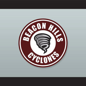 Beacon Hills Cyclones Lacrosse Maroon and White Lab Leather Varsity Letterman Jacket