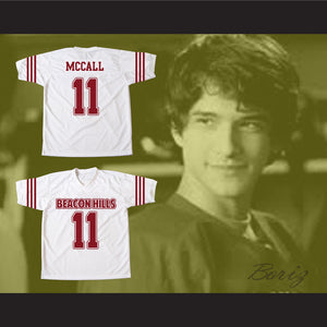 Scott McCall 11 Beacon Hills Cyclones White Lacrosse Jersey Teen Wolf