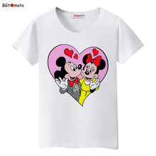 Load image into Gallery viewer, BGtomato Mickey and Minnie lovely friends T-shirt women popular cute cartoon shirts Good quality clothes brand casual tees