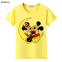 Load image into Gallery viewer, BGtomato Mickey and Minnie lovely friends T-shirt women popular cute cartoon shirts Good quality clothes brand casual tees