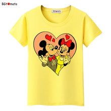 Load image into Gallery viewer, BGtomato Mickey and Minnie lovely friends T-shirt women popular cute cartoon shirts Good quality clothes brand casual tees