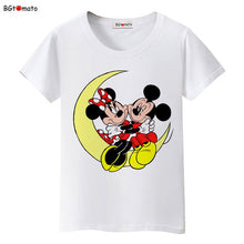 Load image into Gallery viewer, BGtomato Mickey and Minnie lovely friends T-shirt women popular cute cartoon shirts Good quality clothes brand casual tees