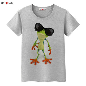BGtomato New!! Naughty Frog 3D T shirt women originality lovely cartoon 3D shirts Hot sale Brand good quality casual tops