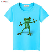 Load image into Gallery viewer, BGtomato New!! Naughty Frog 3D T shirt women originality lovely cartoon 3D shirts Hot sale Brand good quality casual tops