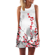 Load image into Gallery viewer, BHflutter Chiffon White Dress Women 2019 New Arrival Casual Flamingo Print Summer Dress Sleeveless Sexy Beach Dresses sukienki