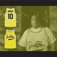 Load image into Gallery viewer, Biggie Smalls 10 Bad Boy Yellow Basketball Jersey