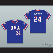 Load image into Gallery viewer, B.J. Surhoff 24 1984 USA Team Blue Baseball Jersey