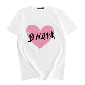 BLACKPINK Album Kpop New Summer Women Shirt Hip Hop Casual Letters Printed Fashion T-Shirt Clothes Printed Short-Sleeve Tops