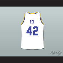 Load image into Gallery viewer, Matt Nover Ricky Roe 42 Western University White Basketball Jersey Blue Chips Movie