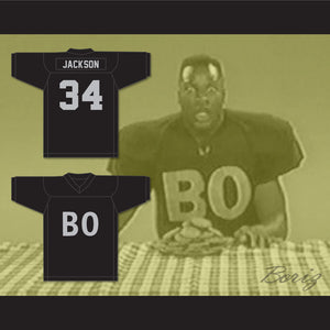 Bo Jackson 34 BO Black Football Jersey Sesame Street