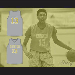 Brandon Ingram 13 Kinston High School Vikings Gray Basketball Jersey