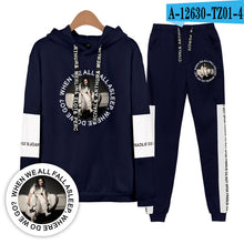 Load image into Gallery viewer, BTS 2D Billie Eilish Print High Quality 2019 New Fashion Women's  Two Pieces Set Hip Pop sweatshirts and sport pants Plus Size