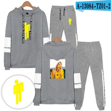 Load image into Gallery viewer, BTS 2D Billie Eilish Print High Quality 2019 New Fashion Women's  Two Pieces Set Hip Pop sweatshirts and sport pants Plus Size