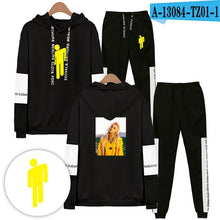 Load image into Gallery viewer, BTS 2D Billie Eilish Print High Quality 2019 New Fashion Women's  Two Pieces Set Hip Pop sweatshirts and sport pants Plus Size
