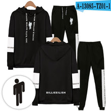 Load image into Gallery viewer, BTS 2D Billie Eilish Print High Quality 2019 New Fashion Women's  Two Pieces Set Hip Pop sweatshirts and sport pants Plus Size