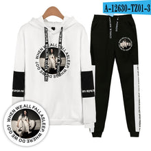Load image into Gallery viewer, BTS 2D Billie Eilish Print High Quality 2019 New Fashion Women's  Two Pieces Set Hip Pop sweatshirts and sport pants Plus Size