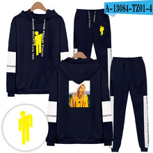 Load image into Gallery viewer, BTS 2D Billie Eilish Print High Quality 2019 New Fashion Women's  Two Pieces Set Hip Pop sweatshirts and sport pants Plus Size