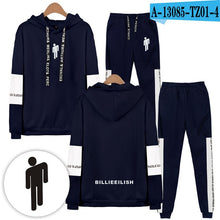 Load image into Gallery viewer, BTS 2D Billie Eilish Print High Quality 2019 New Fashion Women's  Two Pieces Set Hip Pop sweatshirts and sport pants Plus Size