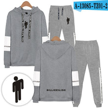 Load image into Gallery viewer, BTS 2D Billie Eilish Print High Quality 2019 New Fashion Women's  Two Pieces Set Hip Pop sweatshirts and sport pants Plus Size