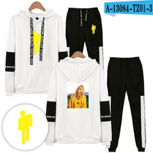 Load image into Gallery viewer, BTS 2D Billie Eilish Print High Quality 2019 New Fashion Women's  Two Pieces Set Hip Pop sweatshirts and sport pants Plus Size