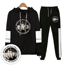 Load image into Gallery viewer, BTS 2D Billie Eilish Print High Quality 2019 New Fashion Women's  Two Pieces Set Hip Pop sweatshirts and sport pants Plus Size