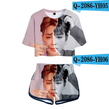 Load image into Gallery viewer, BTS Kawaii Crop Tops 3D Print LOVE YOURSELF ANSWER Shorts And T-shirt Women Clothes Harajuku Hip Hop Tops Kpop Plus Size