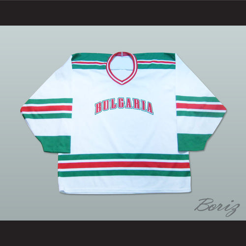 Bulgaria National Team White Hockey Jersey