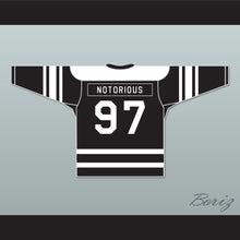 Load image into Gallery viewer, Notorious B.I.G. 97 Bad Boy Black Hockey Jersey