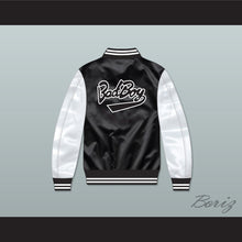 Load image into Gallery viewer, Bad Boy Black/ White Varsity Letterman Satin Bomber Jacket