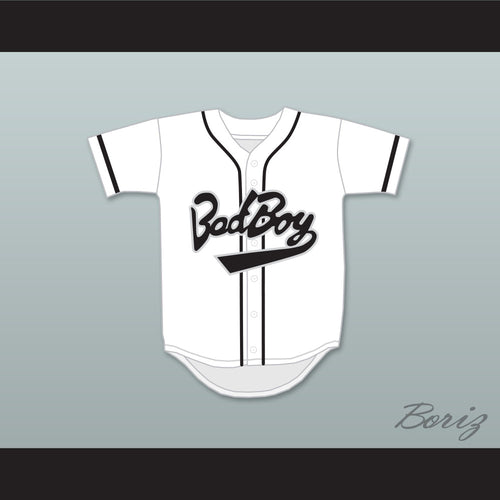 Biggie Smalls 10 Bad Boy White Baseball Jersey