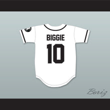 Load image into Gallery viewer, Biggie Smalls 10 Bad Boy White Baseball Jersey with 20 Years Patch