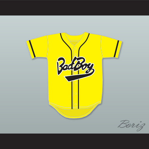 Biggie Smalls 10 Bad Boy Yellow Baseball Jersey