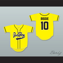 Load image into Gallery viewer, Biggie Smalls 10 Bad Boy Yellow Baseball Jersey