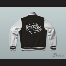 Load image into Gallery viewer, Bad Boy Entertainment Black Varsity Letterman Jacket-Style Sweatshirt