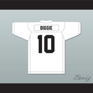 Biggie Smalls 10 Bad Boy White Football Jersey