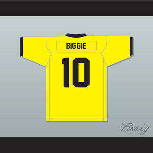Biggie Smalls 10 Bad Boy Yellow Football Jersey