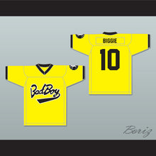 Load image into Gallery viewer, Biggie Smalls 10 Bad Boy Yellow Football Jersey Includes Patch