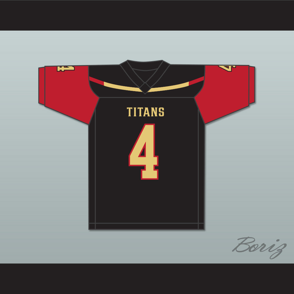 Bailey Zappe 4 Victoria East High School Titans Black Football Jersey 2