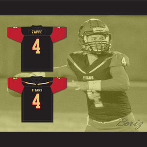Bailey Zappe 4 Victoria East High School Titans Black Football Jersey 2
