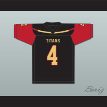 Load image into Gallery viewer, Bailey Zappe 4 Victoria East High School Titans Black Football Jersey 1