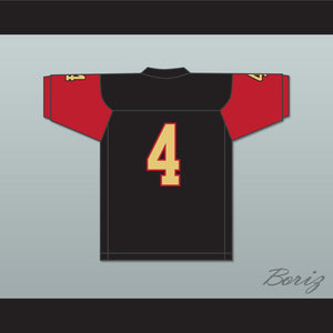 Bailey Zappe 4 Victoria East High School Titans Black Football Jersey 1