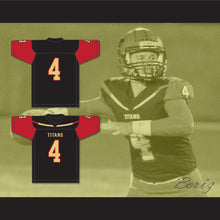 Load image into Gallery viewer, Bailey Zappe 4 Victoria East High School Titans Black Football Jersey 1