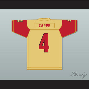 Bailey Zappe 4 Victoria East High School Titans Old Gold Football Jersey 2