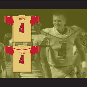 Bailey Zappe 4 Victoria East High School Titans Old Gold Football Jersey 2