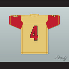 Load image into Gallery viewer, Bailey Zappe 4 Victoria East High School Titans Old Gold Football Jersey 1