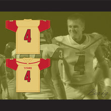 Load image into Gallery viewer, Bailey Zappe 4 Victoria East High School Titans Old Gold Football Jersey 1