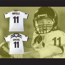 Load image into Gallery viewer, Baker Mayfield 11 Lake Travis High School Cavaliers White Football Jersey