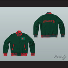Load image into Gallery viewer, Bangladesh Varsity Letterman Jacket-Style Sweatshirt